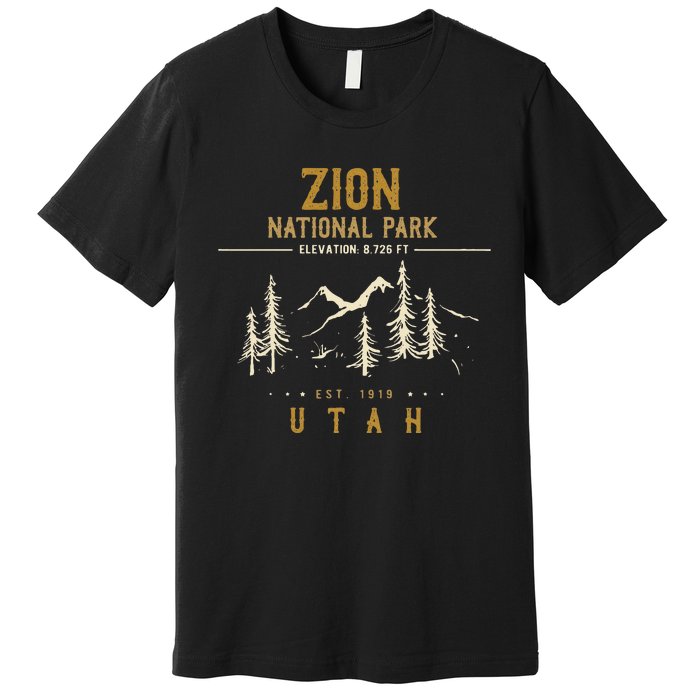 Zion National Park  Us Nationalpark In Utah Premium T-Shirt