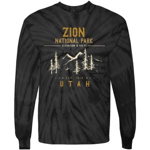 Zion National Park  Us Nationalpark In Utah Tie-Dye Long Sleeve Shirt