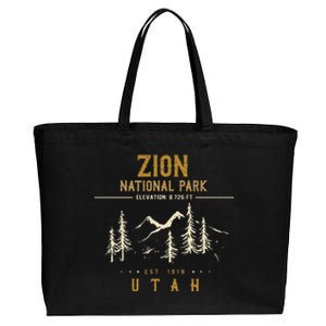 Zion National Park  Us Nationalpark In Utah Cotton Canvas Jumbo Tote