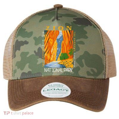 Zion National Park Utah Vintage The Narrows Legacy Tie Dye Trucker Hat