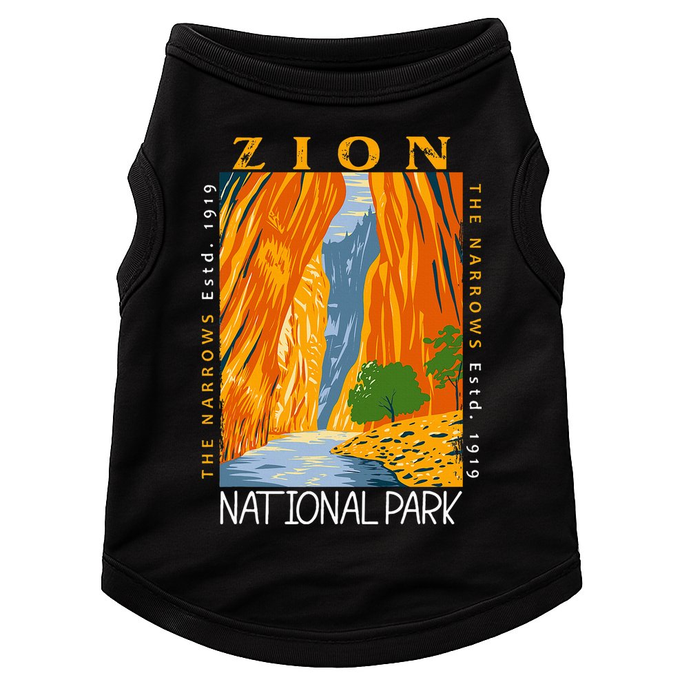 Zion National Park Utah Vintage The Narrows Doggie Tank