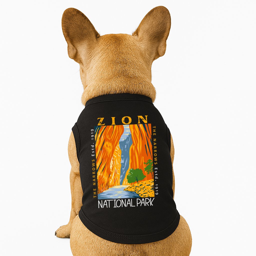 Zion National Park Utah Vintage The Narrows Doggie Tank