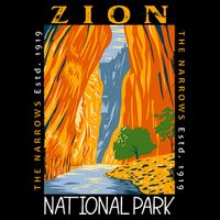 Zion National Park Utah Vintage The Narrows Doggie Tank