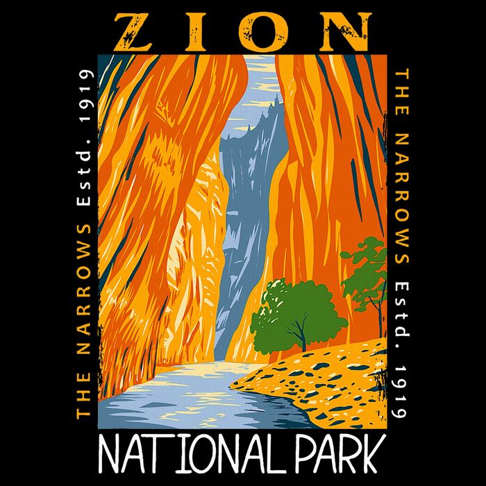 Zion National Park Utah Vintage The Narrows Doggie Tank