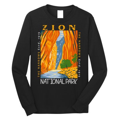 Zion National Park Utah Vintage The Narrows Long Sleeve Shirt