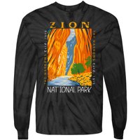 Zion National Park Utah Vintage The Narrows Tie-Dye Long Sleeve Shirt