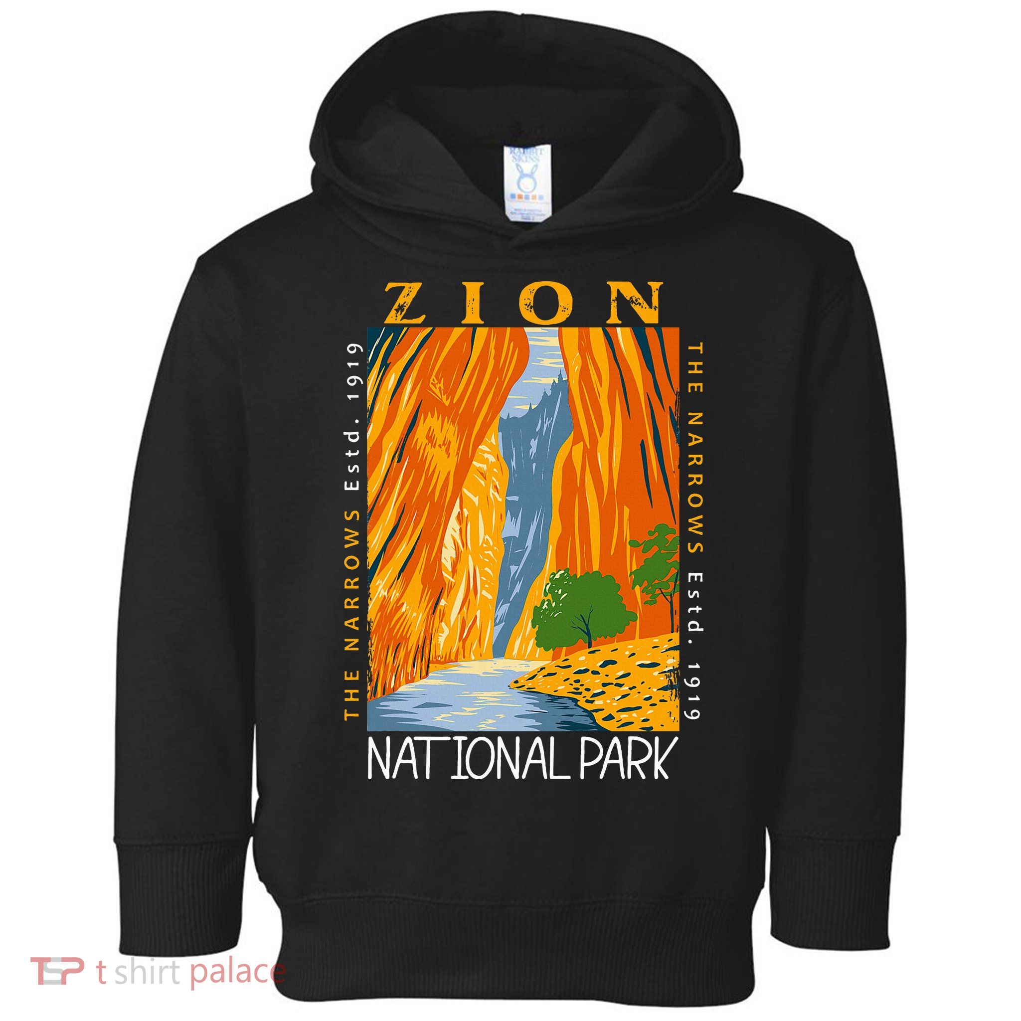 Zion National Park Utah Vintage The Narrows Toddler Hoodie