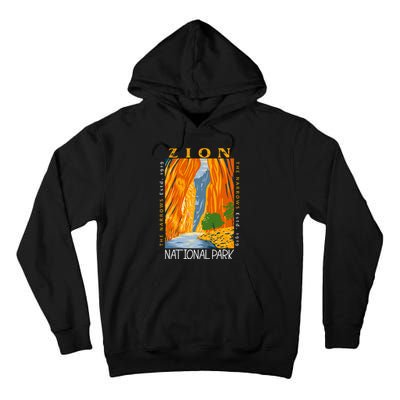 Zion National Park Utah Vintage The Narrows Tall Hoodie