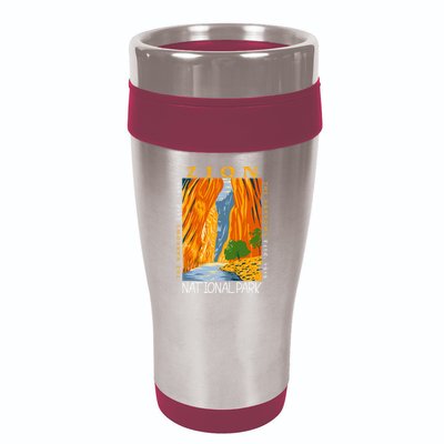 Zion National Park Utah Vintage The Narrows 16oz Travel Tumbler