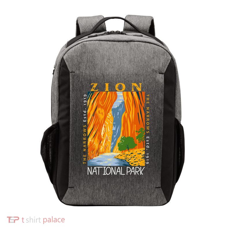Zion National Park Utah Vintage The Narrows Vector Backpack