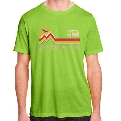 Zion National Park Vintage Retro Style Mountain Camping Hike Gift Adult ChromaSoft Performance T-Shirt