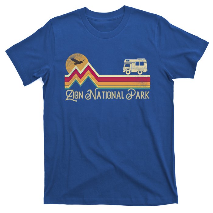 Zion National Park Vintage Retro Style Mountain Camping Hike Gift T-Shirt