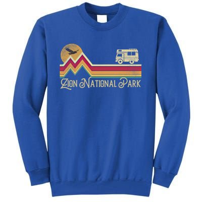 Zion National Park Vintage Retro Style Mountain Camping Hike Gift Tall Sweatshirt