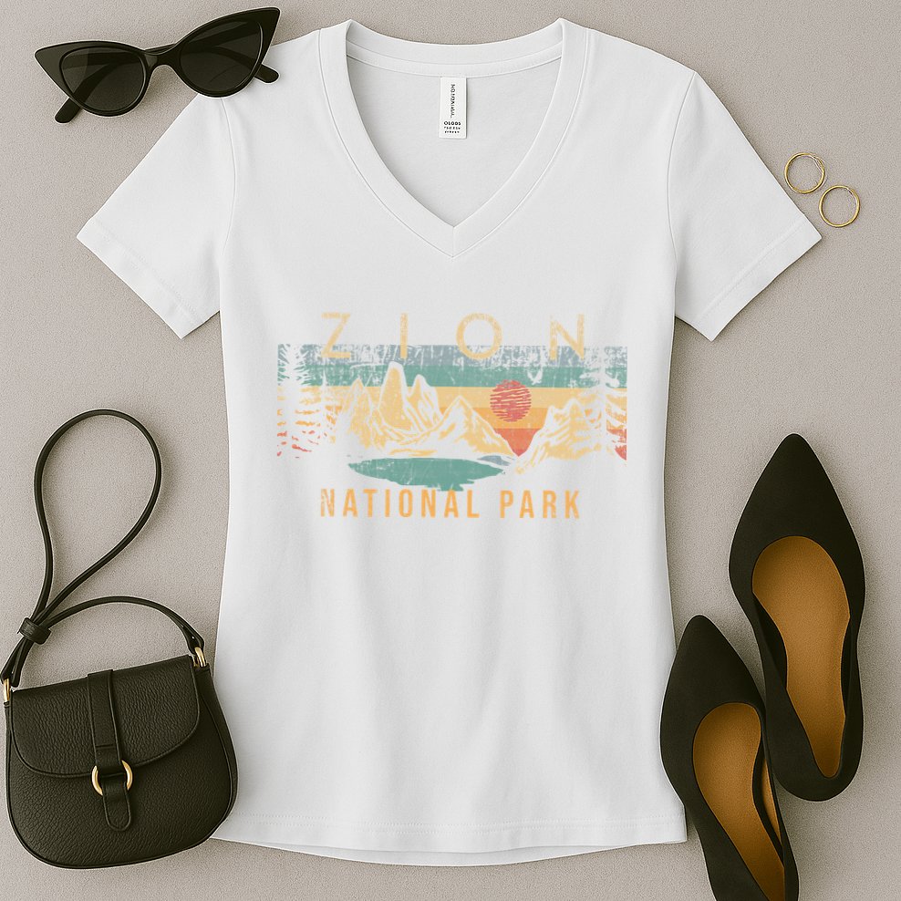 Zion National Park Women's V-Neck T-Shirt