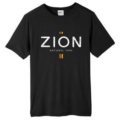 Zion National Park Utah Retro Vintage Tall Fusion ChromaSoft Performance T-Shirt