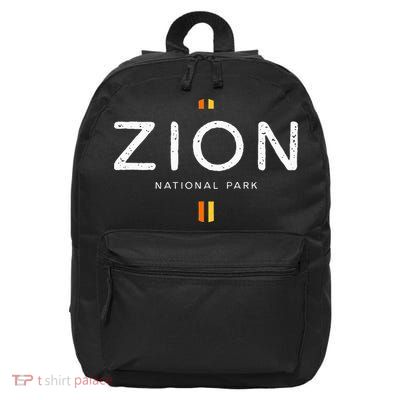 Zion National Park Utah Retro Vintage 16 in Basic Backpack