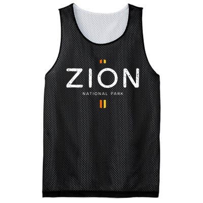 Zion National Park Utah Retro Vintage Mesh Reversible Basketball Jersey Tank