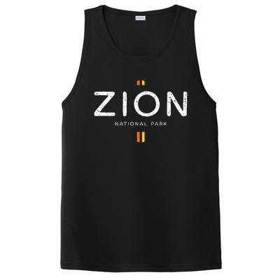 Zion National Park Utah Retro Vintage PosiCharge Competitor Tank