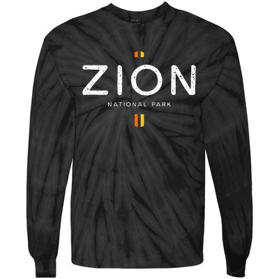 Zion National Park Utah Retro Vintage Tie-Dye Long Sleeve Shirt