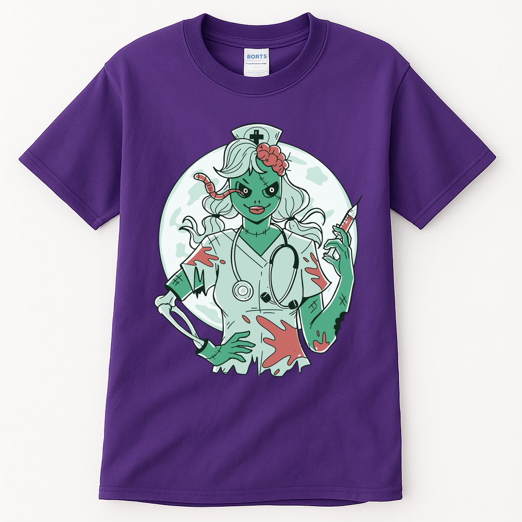 Zombie Nurse Spooky Halloween Tall T-Shirt