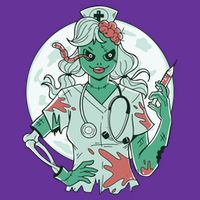 Zombie Nurse Spooky Halloween Tall T-Shirt
