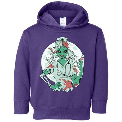 Zombie Nurse Spooky Halloween Toddler Hoodie