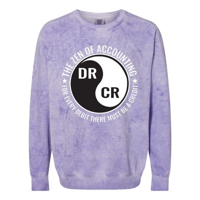 Zen Of Accounting Major Degree Accountant Gift CPA Colorblast Crewneck Sweatshirt