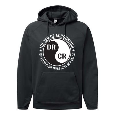 Zen Of Accounting Major Degree Accountant Gift CPA Performance Fleece Hoodie