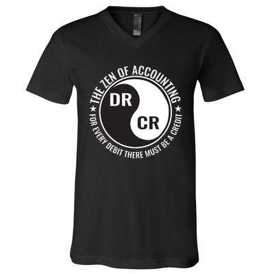 Zen Of Accounting Major Degree Accountant Gift CPA V-Neck T-Shirt