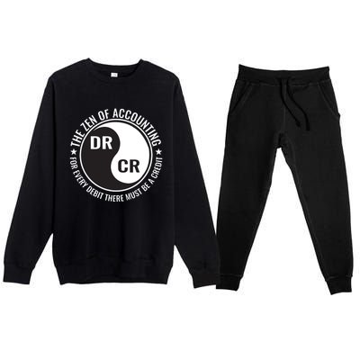 Zen Of Accounting Major Degree Accountant Gift CPA Premium Crewneck Sweatsuit Set