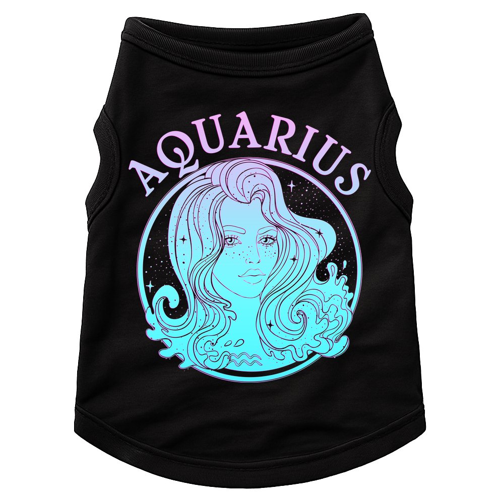 Zodiac Aquarius Lady Doggie Tank
