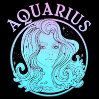 Zodiac Aquarius Lady Doggie Tank