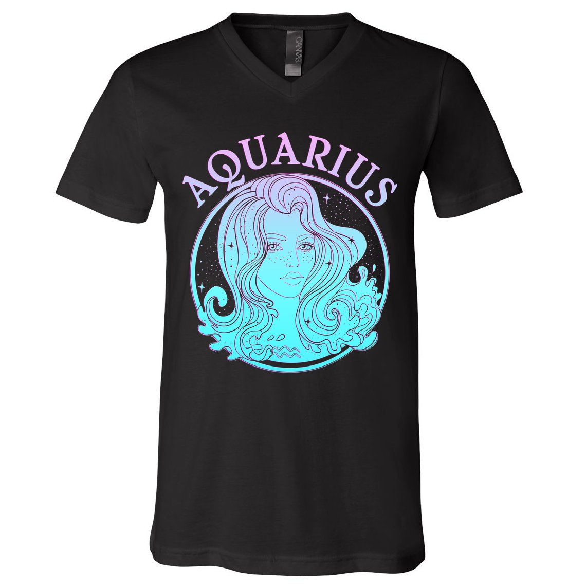Zodiac Aquarius Lady V-Neck T-Shirt