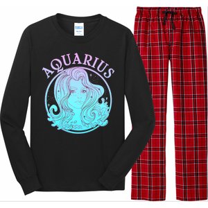 Zodiac Aquarius Lady Long Sleeve Pajama Set