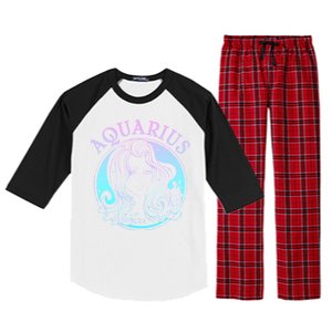 Zodiac Aquarius Lady Raglan Sleeve Pajama Set