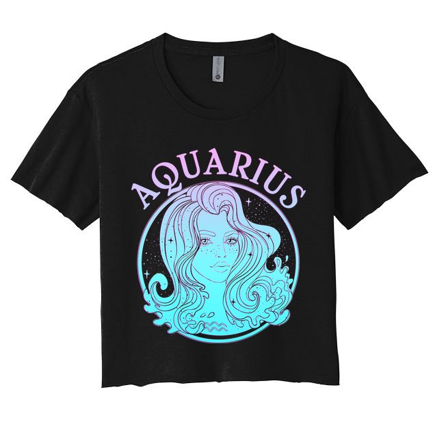 Zodiac Aquarius Lady Crop Top