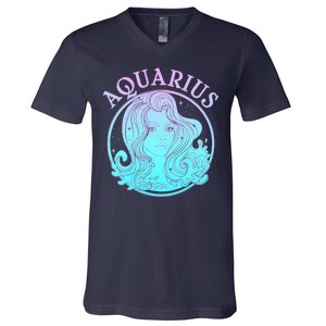 Zodiac Aquarius Lady V-Neck T-Shirt