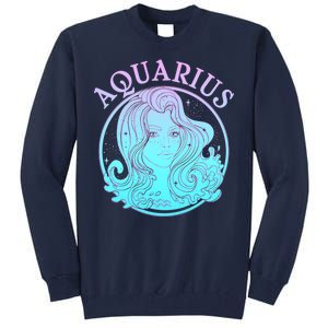 Zodiac Aquarius Lady Tall Sweatshirt