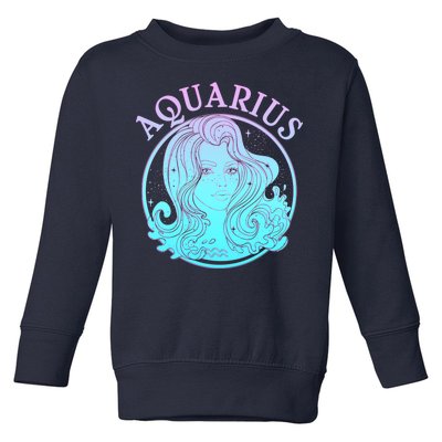 Zodiac Aquarius Lady Toddler Sweatshirt