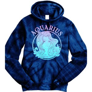 Zodiac Aquarius Lady Tie Dye Hoodie