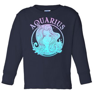 Zodiac Aquarius Lady Toddler Long Sleeve Shirt