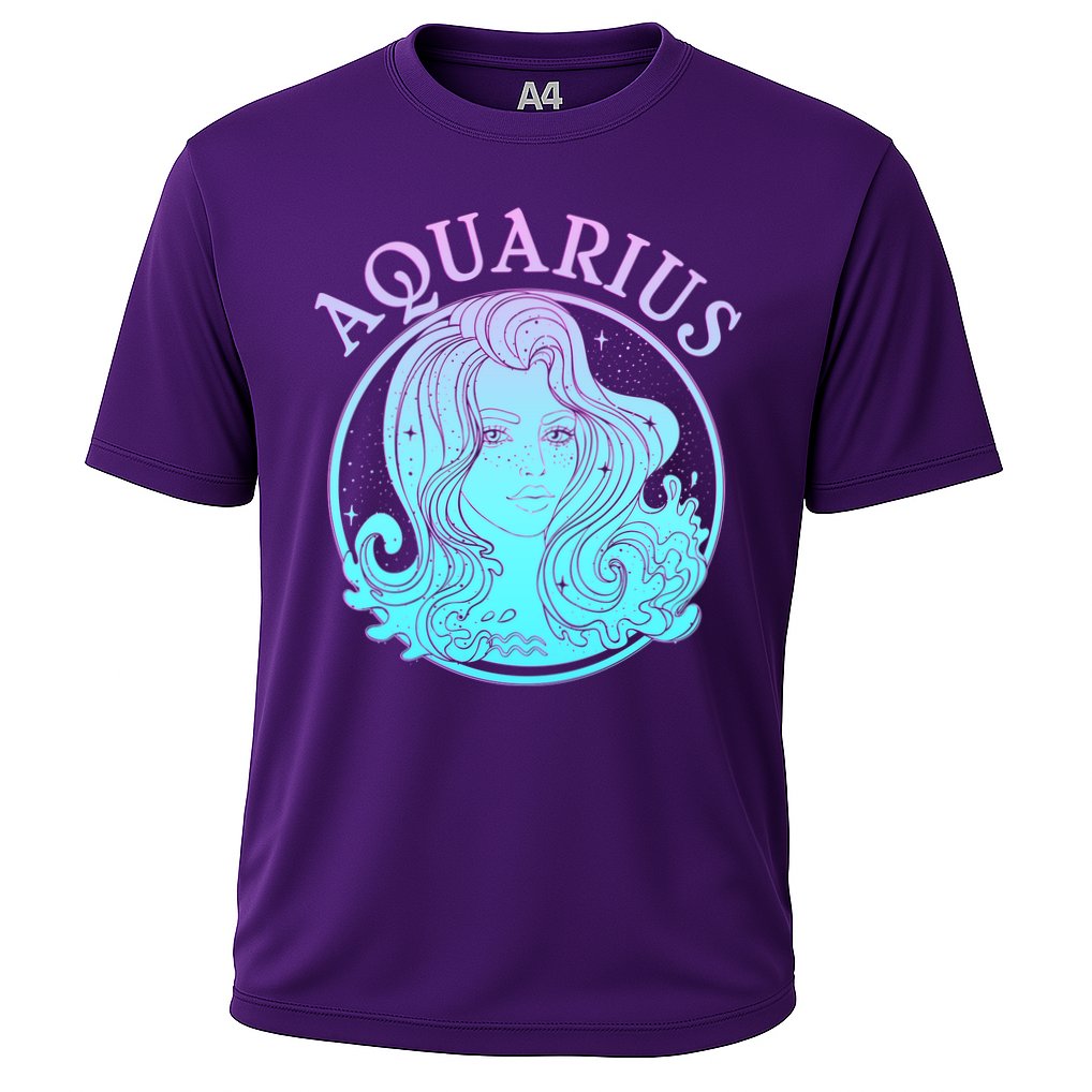 Zodiac Aquarius Lady Cooling Performance Crew T-Shirt