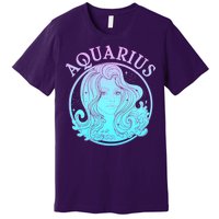 Zodiac Aquarius Lady Premium T-Shirt