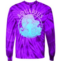 Zodiac Aquarius Lady Tie-Dye Long Sleeve Shirt