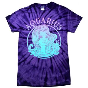 Zodiac Aquarius Lady Tie-Dye T-Shirt