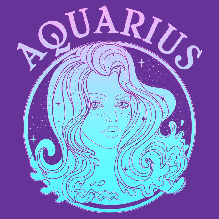 Zodiac Aquarius Lady Womens T-Shirt