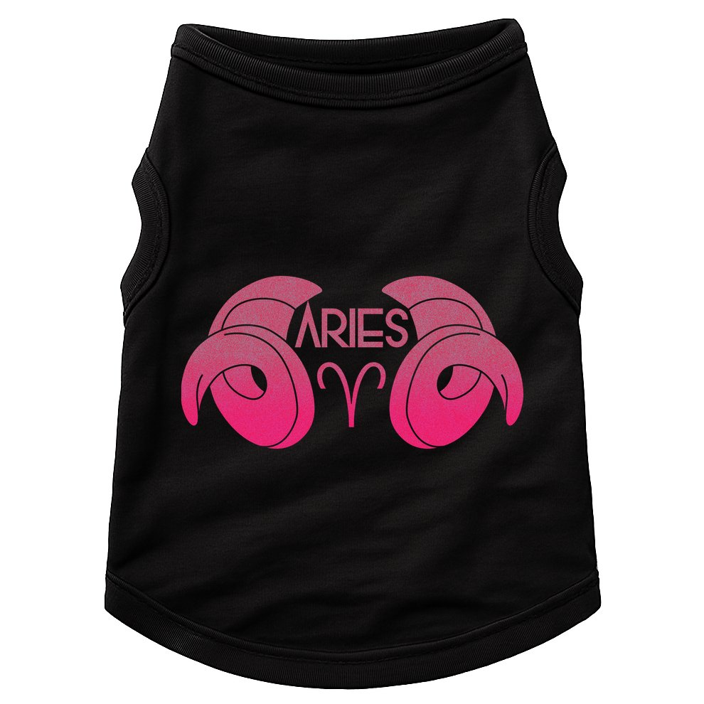 Zodiac Aries Ram Horns Doggie Tank