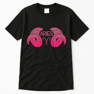 Zodiac Aries Ram Horns Tall T-Shirt