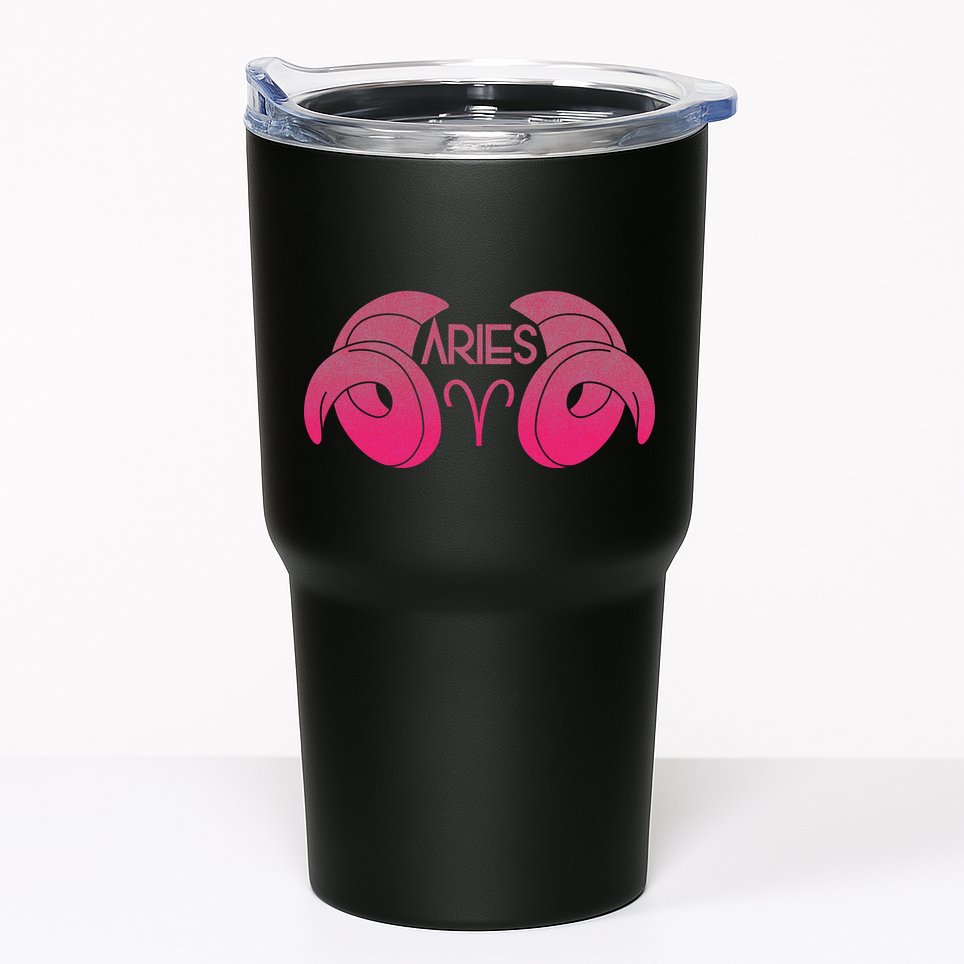 Zodiac Aries Ram Horns Tumbler