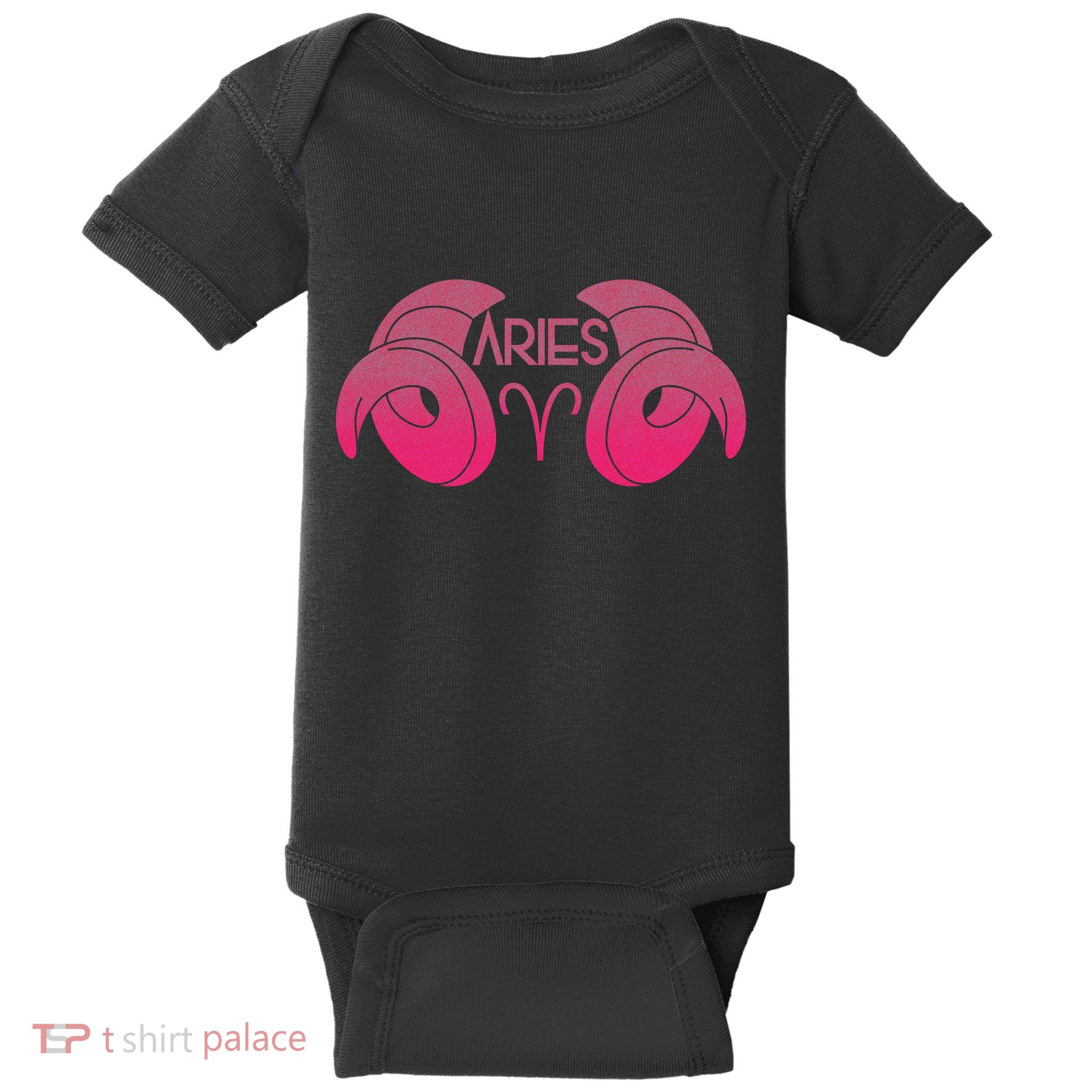 Zodiac Aries Ram Horns Baby Bodysuit
